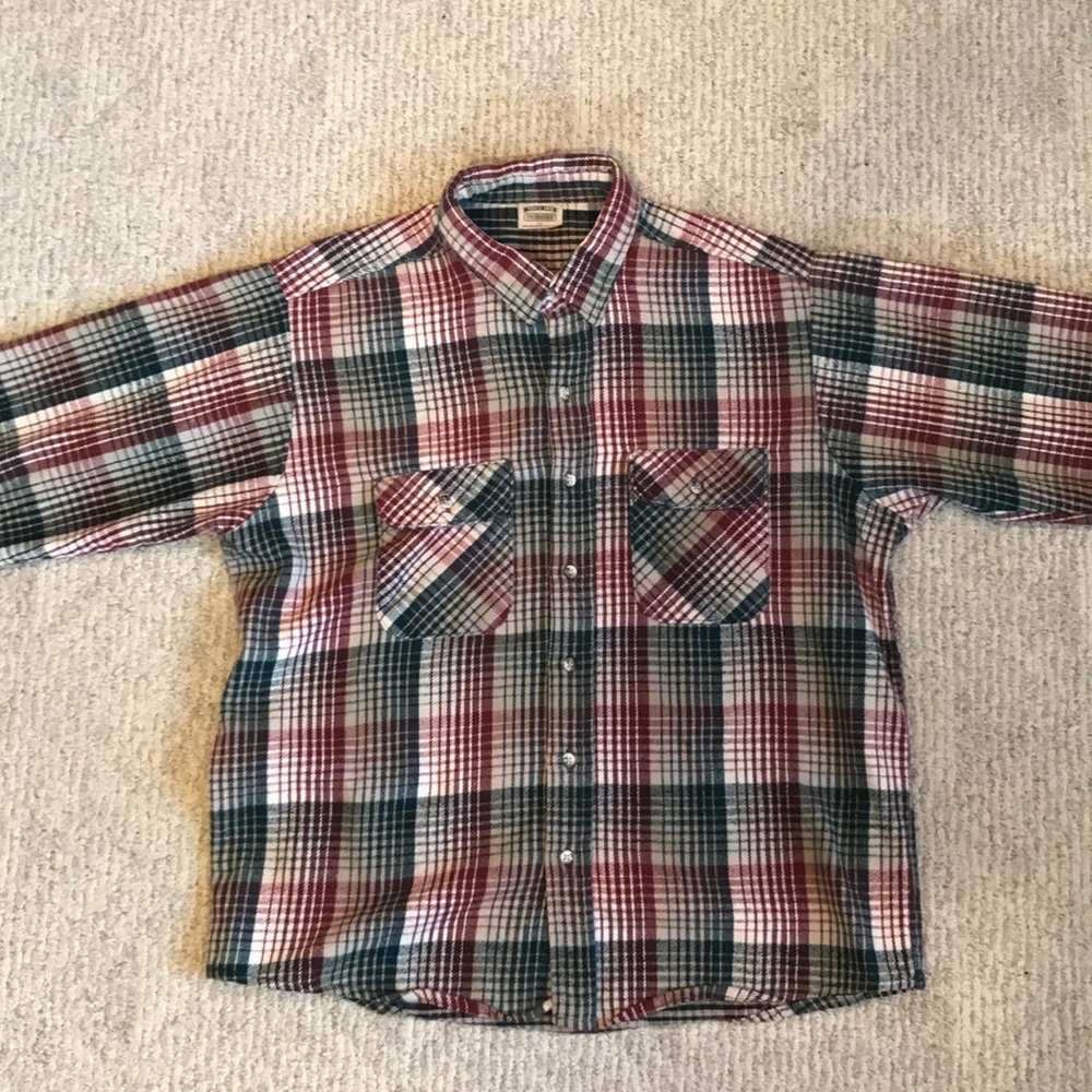 Green and red flannel